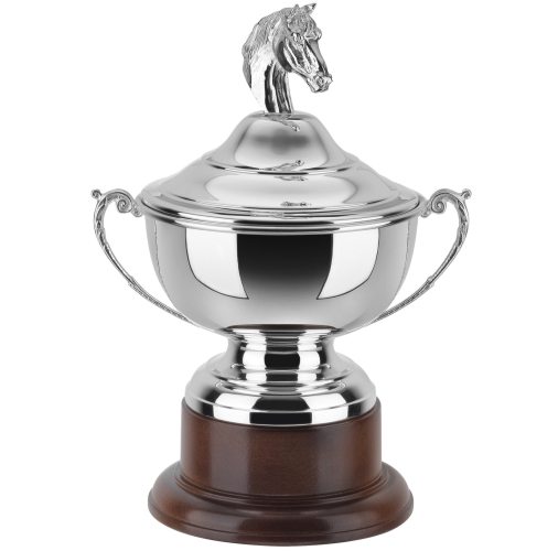Swatkins Horses Head Challenge Bowl Award | Mahogany Base | 318mm