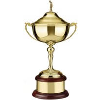 Swatkins GP Golfing Challenge Cup Complete | Mahogany Base | 305mm
