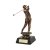 The Golfer Bronze Plated Golf Figurine | 343mm - RW12B