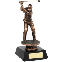 The Golf Champion Bronze Plated Golf Figurine | 279mm