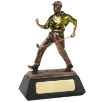 The Match Champion Bronze Plated Golf Figurine | 305mm