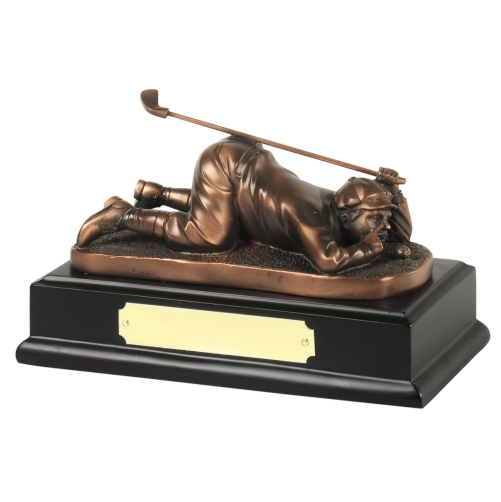 Consolation Prize Bronze Plated Golf Figurine
