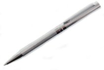 David Aster | Chrome Ribbed Ball Point Pen