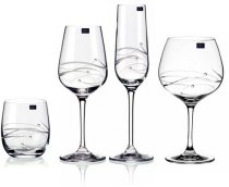 Shire County Cut Crystal Diamond Wine Glass | Features 3 Diamante Crystals | Gift Carton