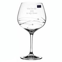 Shire County Crystal Gin Glass | Hand Cut & set with 3 Swarovski Crystals | Gift Carton