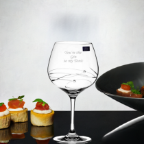 Shire County Crystal Gin Glass | Hand Cut & set with 3 Swarovski Crystals | Gift Carton