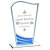 Clear Blue Wave Glass Trophy | 160mm | 4mm Thick - T7844