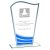 Clear Blue Wave Glass Trophy | 180mm | 4mm Thick - T7845