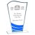 Clear Blue Wave Glass Trophy | 200mm | 4mm Thick - T7846