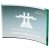 Jade Curve Glass Trophy | 100mm | 5mm Thick - T0917