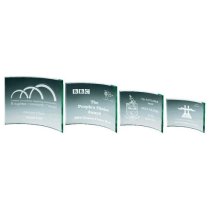 Jade Curve Glass Trophy | 180mm | 5mm Thick