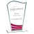 Clear Red Wave Glass Trophy | 180mm | 4mm Thick - T7848