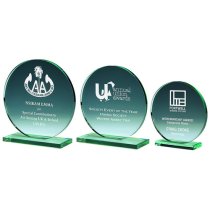 Round Jade Glass Stand | 150mm | 10mm Thick