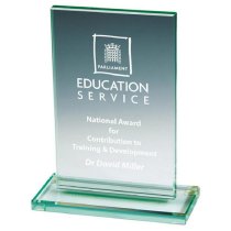 Jade Glass Rectangle Stand | 165mm | 10mm Thick