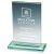 Jade Glass Rectangle Stand | 165mm | 10mm Thick - T0921