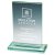 Jade Glass Rectangle Stand | 165mm | 10mm Thick - T0921