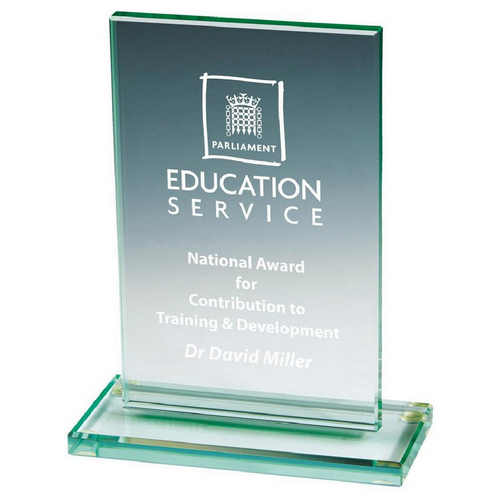 Jade Glass Rectangle Stand | 165mm | 10mm Thick