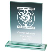 Jade Glass Rectangle Stand | 215mm | 10mm Thick
