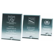 Rectangle Jade Glass Trophy with Pin Stand | 250mm | 10mm Thick