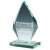Bevelled Jade Glass Diamond Stand | 135mm | 10mm Thick - T7243