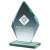 Bevelled Jade Glass Diamond Stand | 165mm | 10mm Thick - T7244