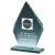 Bevelled Jade Glass Diamond Stand | 195mm | 10mm Thick - T7245