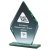 Bevelled Jade Glass Diamond Stand | 225mm | 10mm Thick - T7246