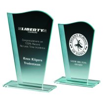 Wave Jade Glass Trophy | 165mm | 5mm Thick