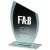 Slope Top Jade Glass Trophy | 165mm | 5mm Thick - T4077