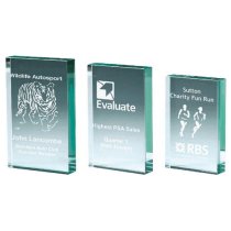 Premium Jade Glass Block Trophy | 90mm | 15mm Thick