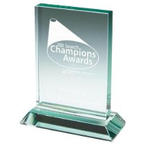 Premium Jade Glass Rectangular Stand | 140mm | 15mm Thick