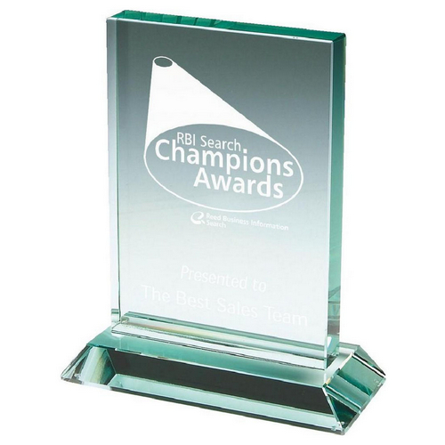Premium Jade Glass Rectangular Stand | 140mm | 15mm Thick