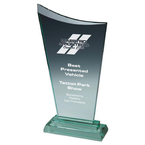 Premium Jade Glass Trophy | 250mm | 10mm Thick