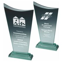 Premium Jade Glass Trophy | 250mm | 10mm Thick