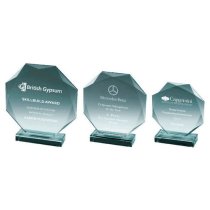 Premium Octagonal Jade Glass Stand | 220mm | 10mm Thick