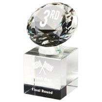 Crystal Diamond Column Trophy | 105mm