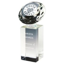 Crystal Diamond Column Trophy | 165mm