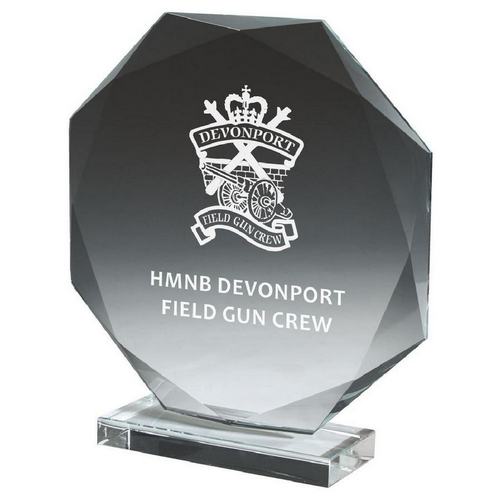Crystal Octagon Trophy | 215mm | 10mm Thick