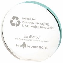 Free Standing Crystal Circle Corporate Trophy | 135mm | 20mm Thick