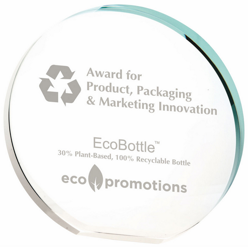 Free Standing Crystal Circle Corporate Trophy | 135mm | 20mm Thick