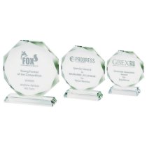 Crystal Octagonal Stand Trophy | 170mm | 15mm Thick
