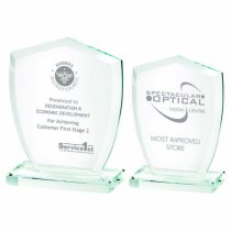 Clear Glass Shield Trophy | 120mm