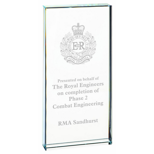 Clear Glass Rectangular Stand | 180 x 80mm