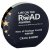 Circlular Glass Trophy | Black Background with Gold Stars | 105mm | 20mm Thick - T7877