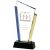 Tri Colour Glass Trophy | 245mm | 15mm Thick - T4064