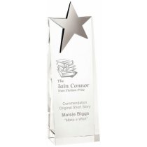 Crystal Wedge with Silver Star | 185mm