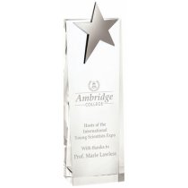 Crystal Wedge with Silver Star | 205mm
