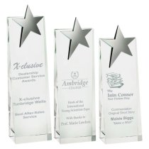 Crystal Wedge with Silver Star | 205mm