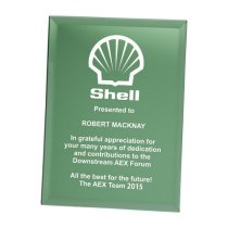 Emerald Green Mirrored Plaque | 150mm