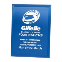 Azzuri Blue Mirrored Plaque | 180mm
